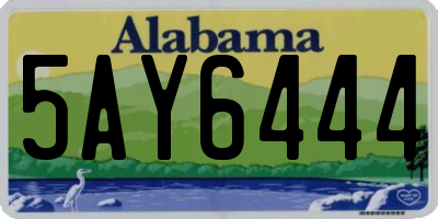 AL license plate 5AY6444
