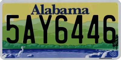 AL license plate 5AY6446