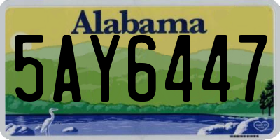 AL license plate 5AY6447