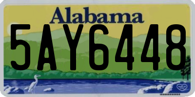 AL license plate 5AY6448