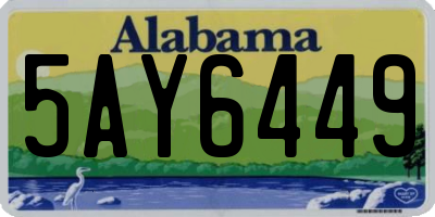 AL license plate 5AY6449