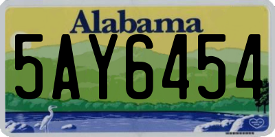 AL license plate 5AY6454