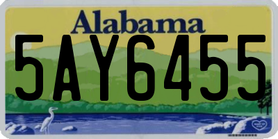AL license plate 5AY6455