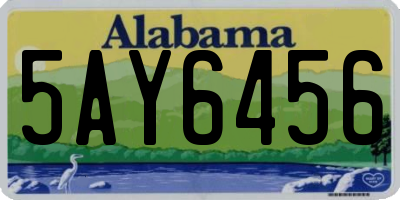 AL license plate 5AY6456