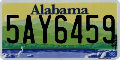 AL license plate 5AY6459