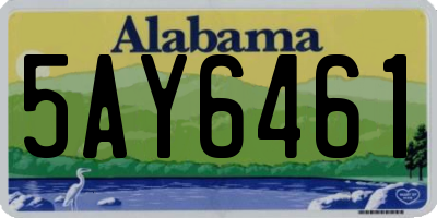 AL license plate 5AY6461