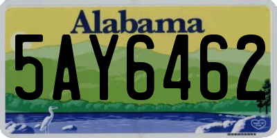 AL license plate 5AY6462
