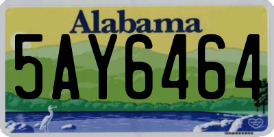 AL license plate 5AY6464