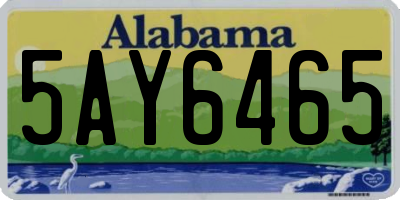 AL license plate 5AY6465