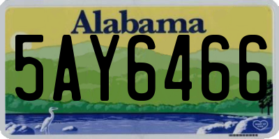 AL license plate 5AY6466