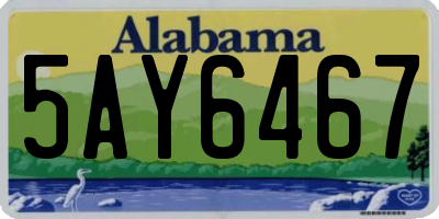 AL license plate 5AY6467