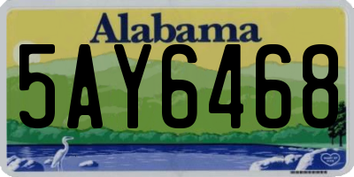 AL license plate 5AY6468