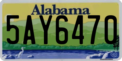 AL license plate 5AY6470