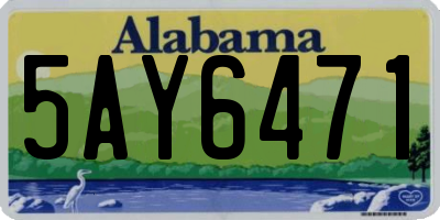 AL license plate 5AY6471