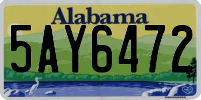 AL license plate 5AY6472