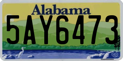 AL license plate 5AY6473