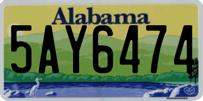 AL license plate 5AY6474