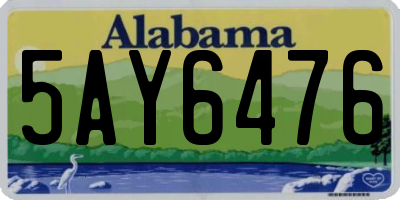 AL license plate 5AY6476