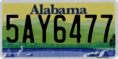 AL license plate 5AY6477
