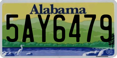 AL license plate 5AY6479
