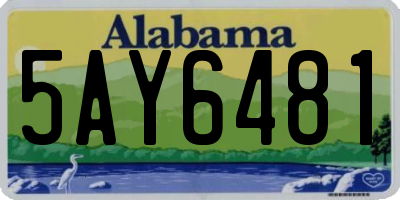 AL license plate 5AY6481