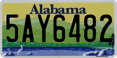 AL license plate 5AY6482