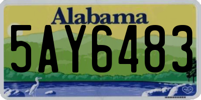 AL license plate 5AY6483