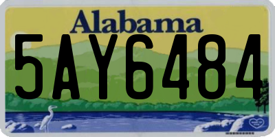 AL license plate 5AY6484