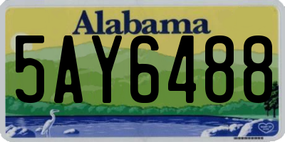 AL license plate 5AY6488
