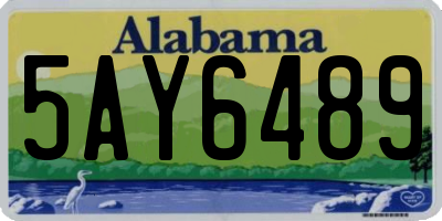 AL license plate 5AY6489