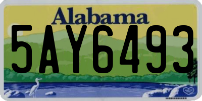 AL license plate 5AY6493