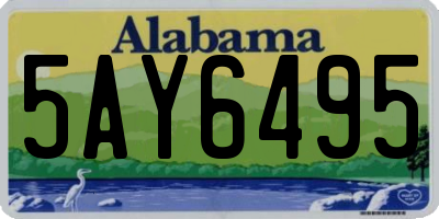 AL license plate 5AY6495