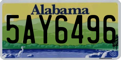 AL license plate 5AY6496