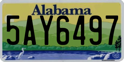 AL license plate 5AY6497