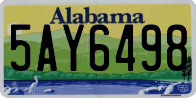 AL license plate 5AY6498