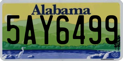 AL license plate 5AY6499