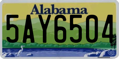 AL license plate 5AY6504
