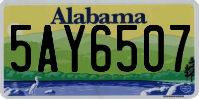 AL license plate 5AY6507