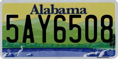 AL license plate 5AY6508