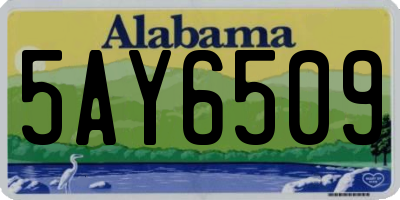 AL license plate 5AY6509