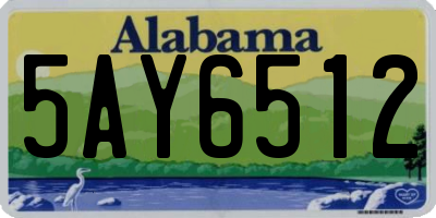AL license plate 5AY6512