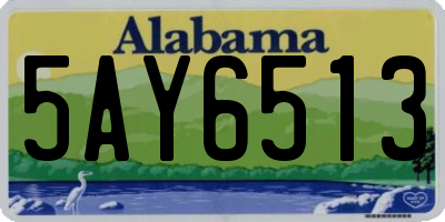 AL license plate 5AY6513
