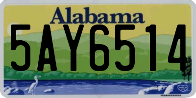 AL license plate 5AY6514