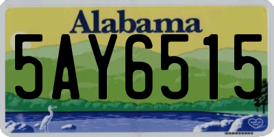 AL license plate 5AY6515