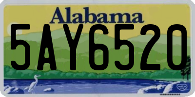 AL license plate 5AY6520