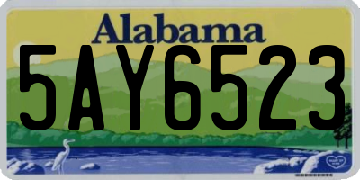 AL license plate 5AY6523