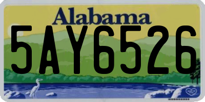 AL license plate 5AY6526