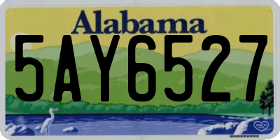 AL license plate 5AY6527