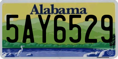 AL license plate 5AY6529