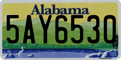 AL license plate 5AY6530